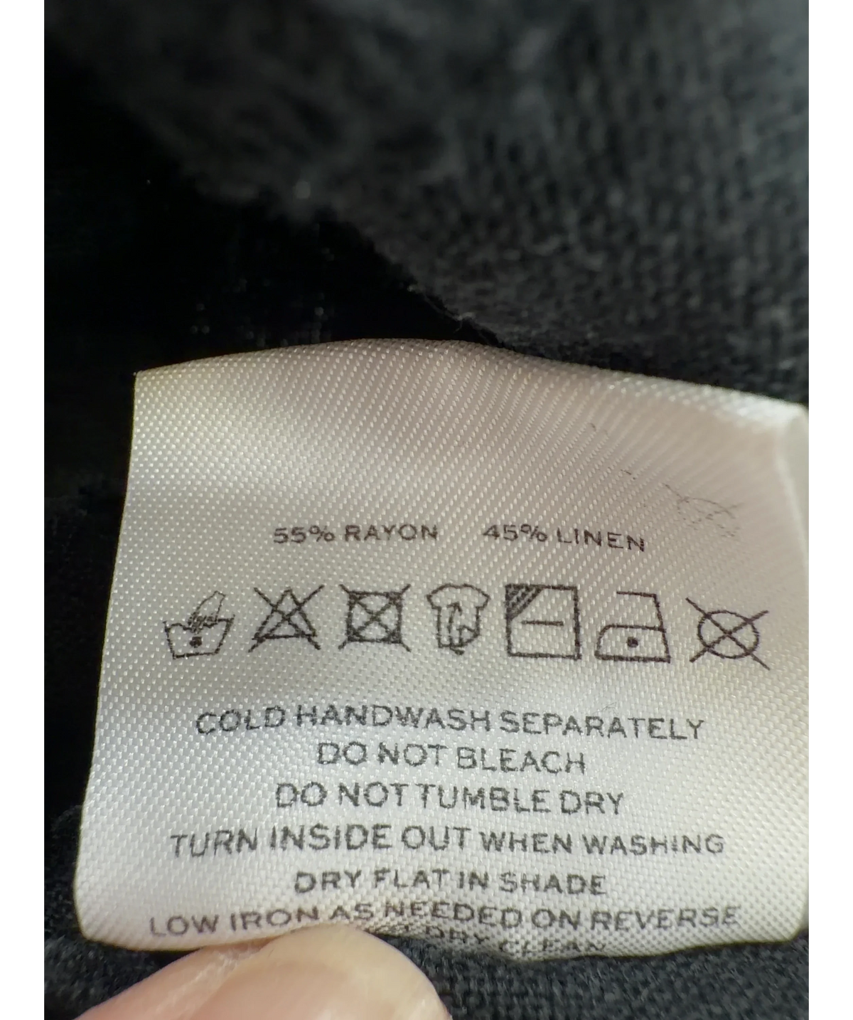 Faithfull Black Colour, size UK 8 — label