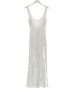 ALT+ White And Metallic Maxi Dress UK S