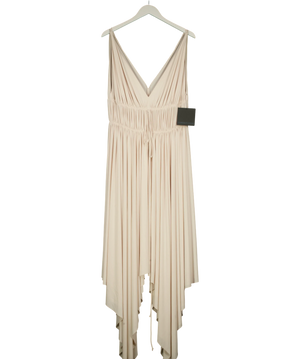 Norma Kamali Cream Goddess Dress UK XL