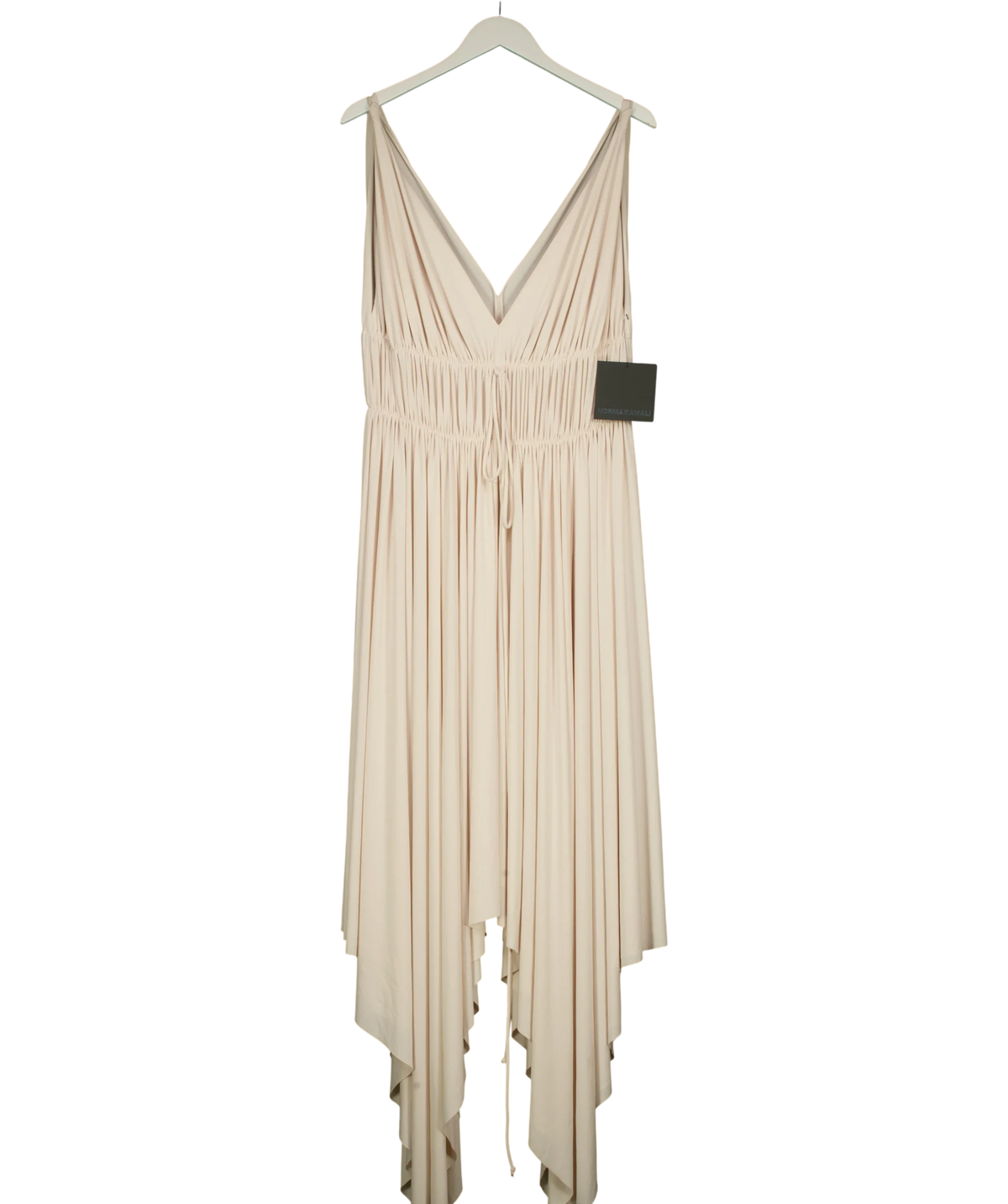 Norma Kamali bone Goddess Dress, size UK XL — front