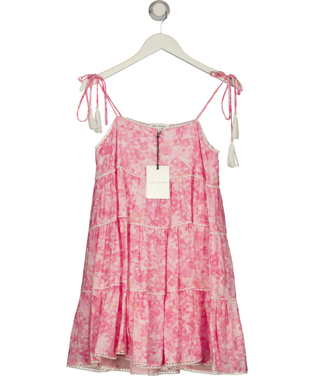 Jacquie the Label Pink Floral Print Mini Dress, size UK S — front