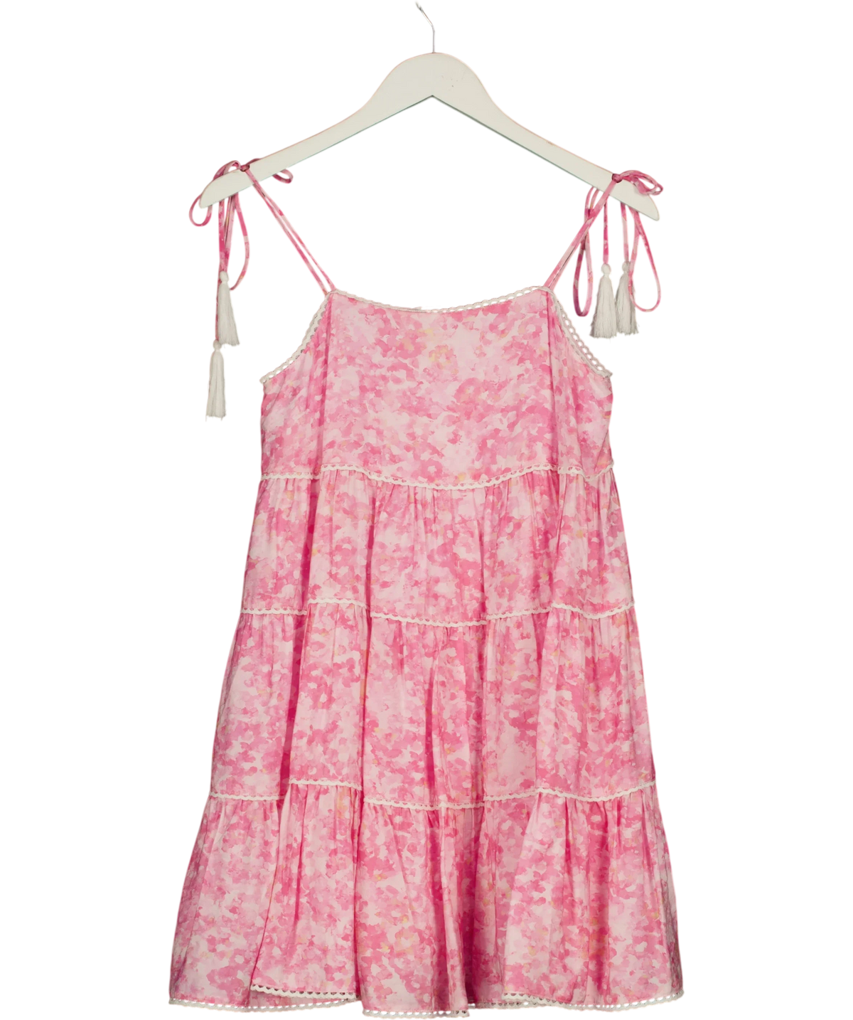 Jacquie the Label Pink Floral Print Mini Dress, size UK S — back