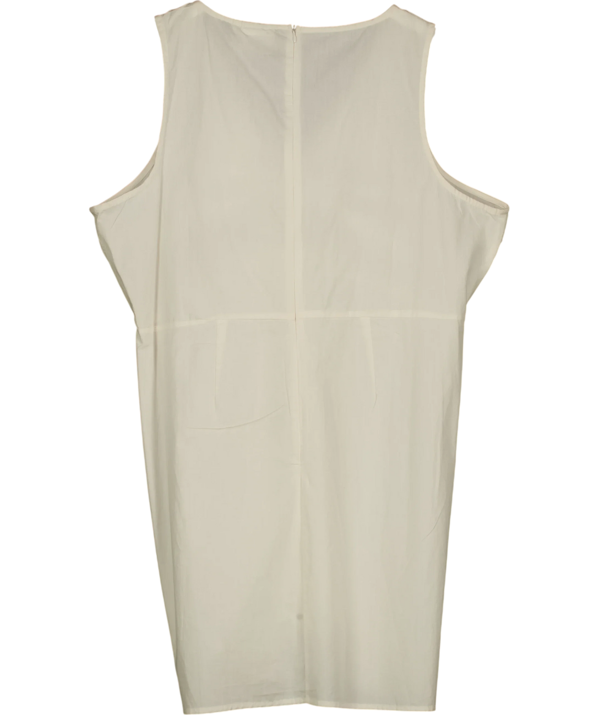 Daisy Street White Plus 90s Shift Dress With Ruched Bust, size UK 22 — back