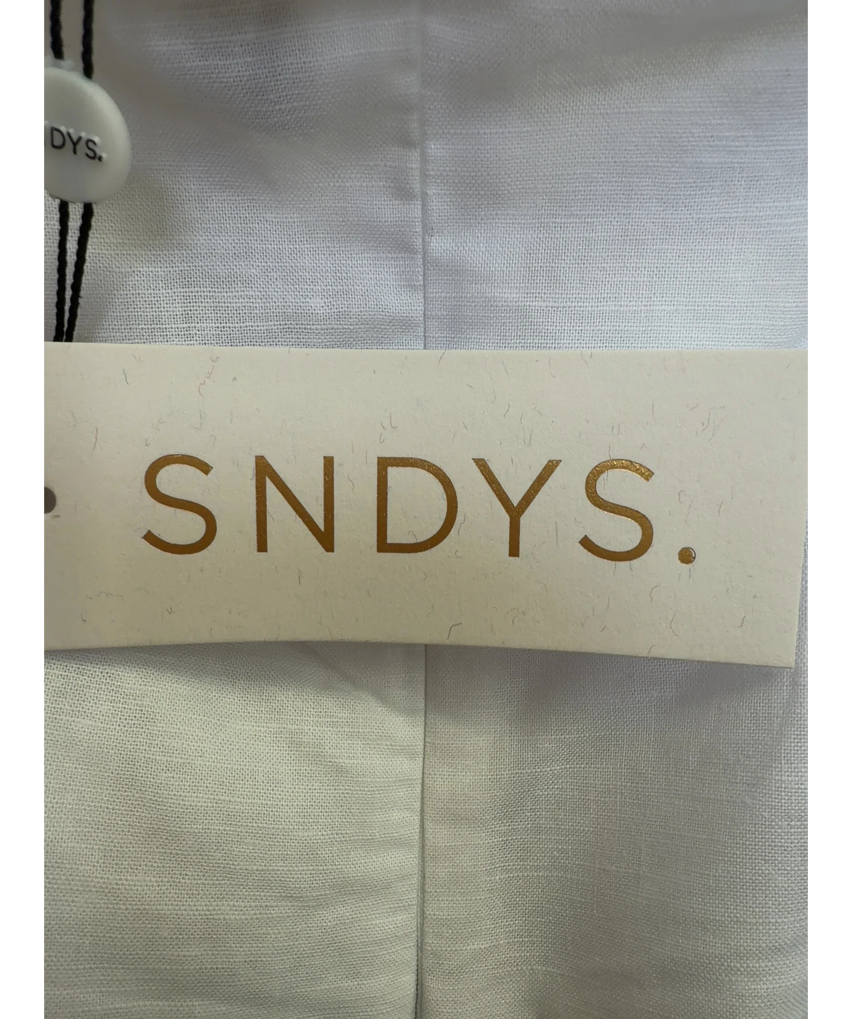 Sndys White ELLA MINI DRESS, size UK XS — detail