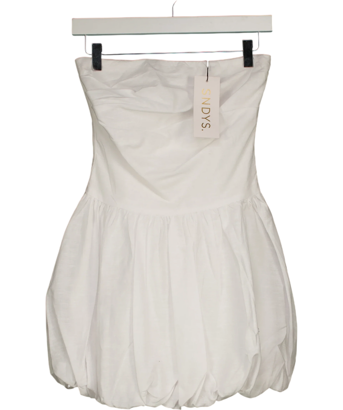 Sndys White ELLA MINI DRESS, size UK XS — front
