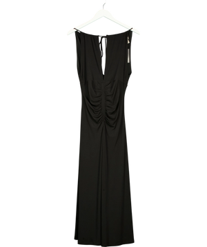 H&M Black Deep V-Neck Maxi Dress UK S