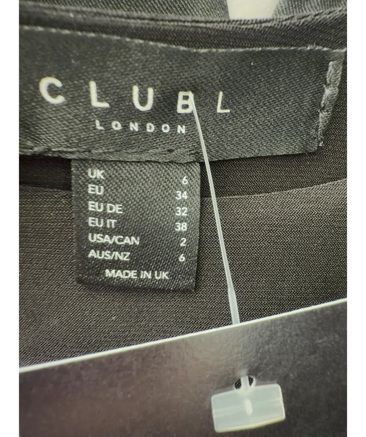 Club L Black Colour, size UK 6 — detail
