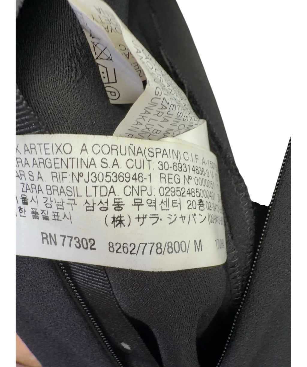 ZARA Black Colour, size UK M — fabric detail