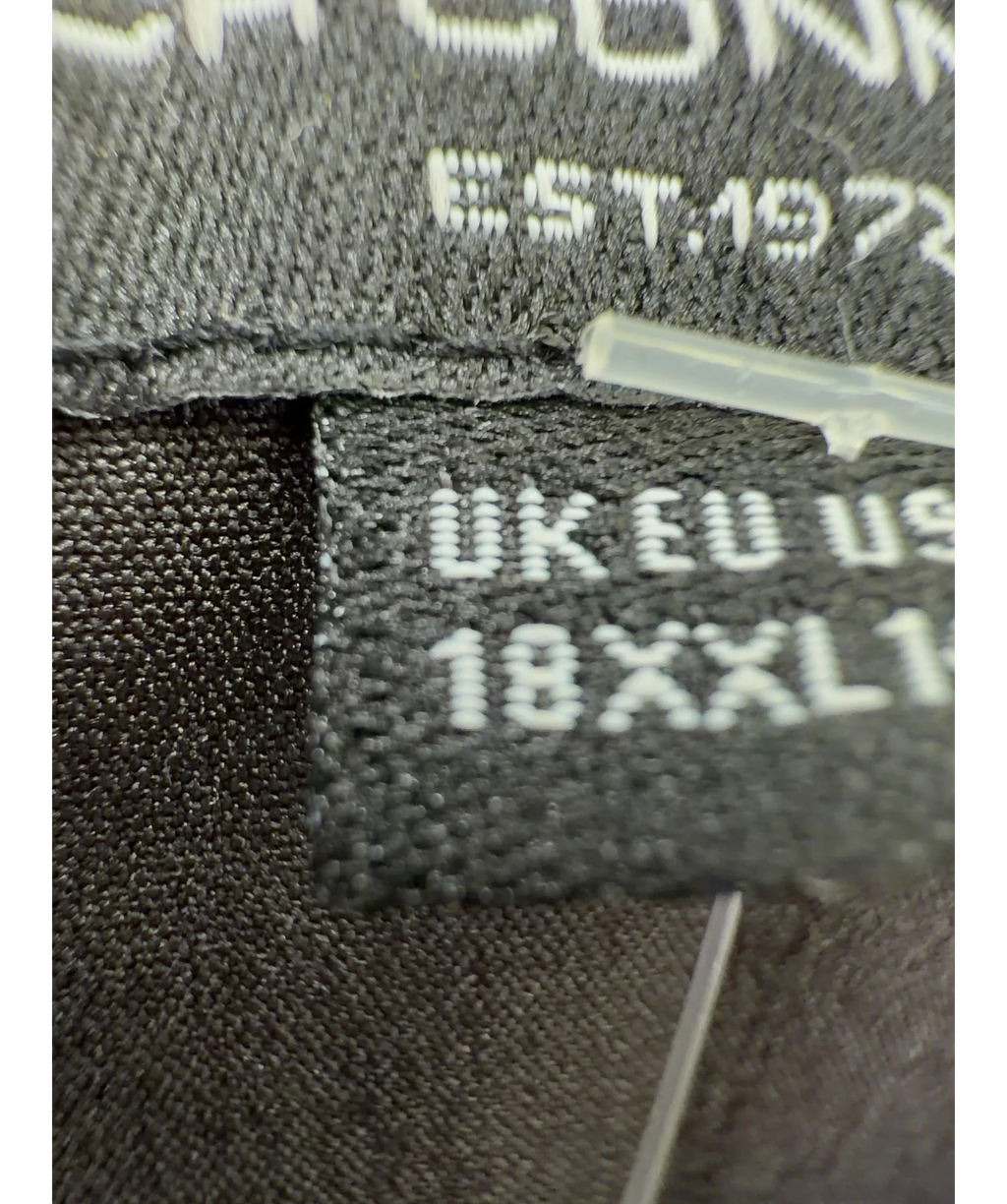 French Connection Black Colour, size UK 18 — care label