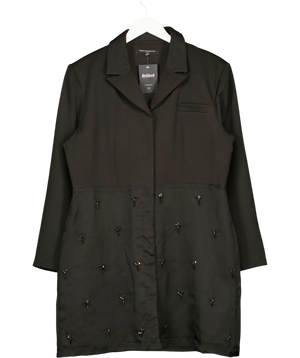 French Connection Black Embellished Blazer Dress UK 18