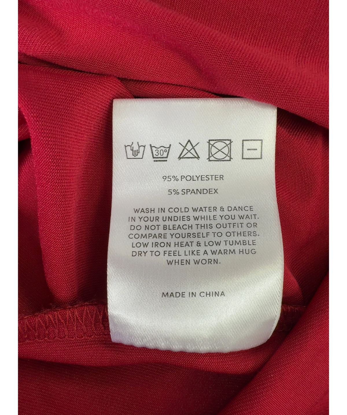Peppermayo Red Colour, size UK 6 — label