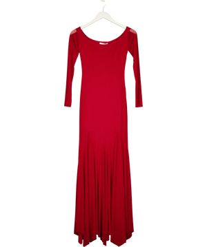 Peppermayo Red Scoop Long Sleeve Midi Dress UK 6