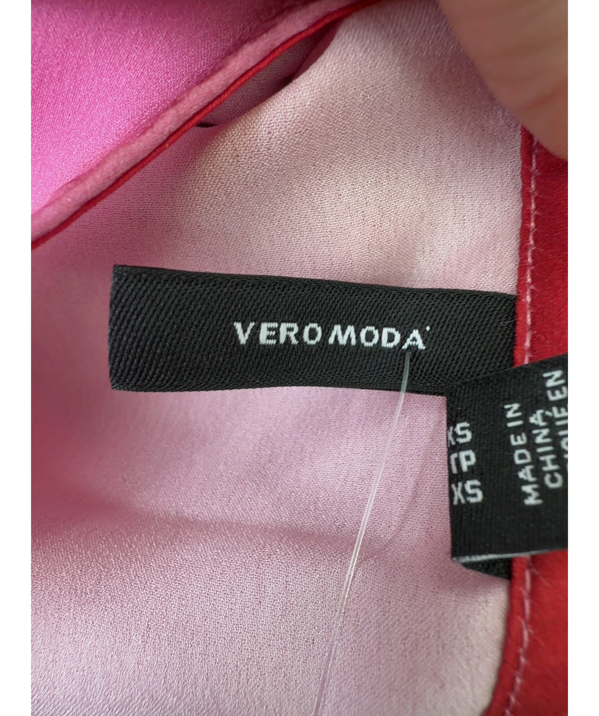 Vero Moda Pink VMSUNSET SL MAXI DRESS EXP, size UK XS — detail