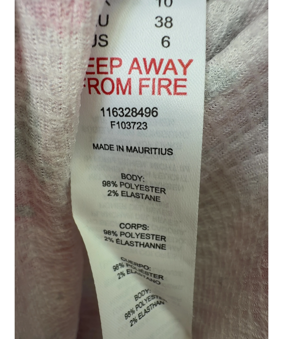 Miss Selfridge Pink Colour, size UK 10 — label