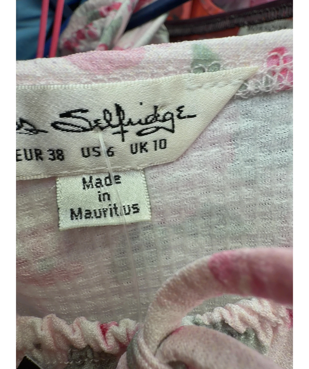 Miss Selfridge Pink Colour, size UK 10 — care label