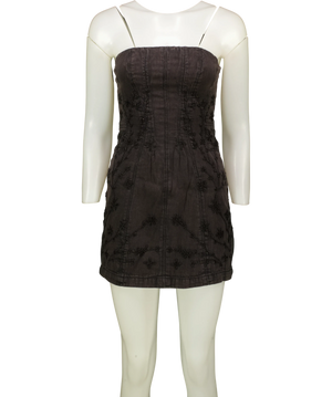 Free People Moonflower Mini dress in Washed Black UK XS