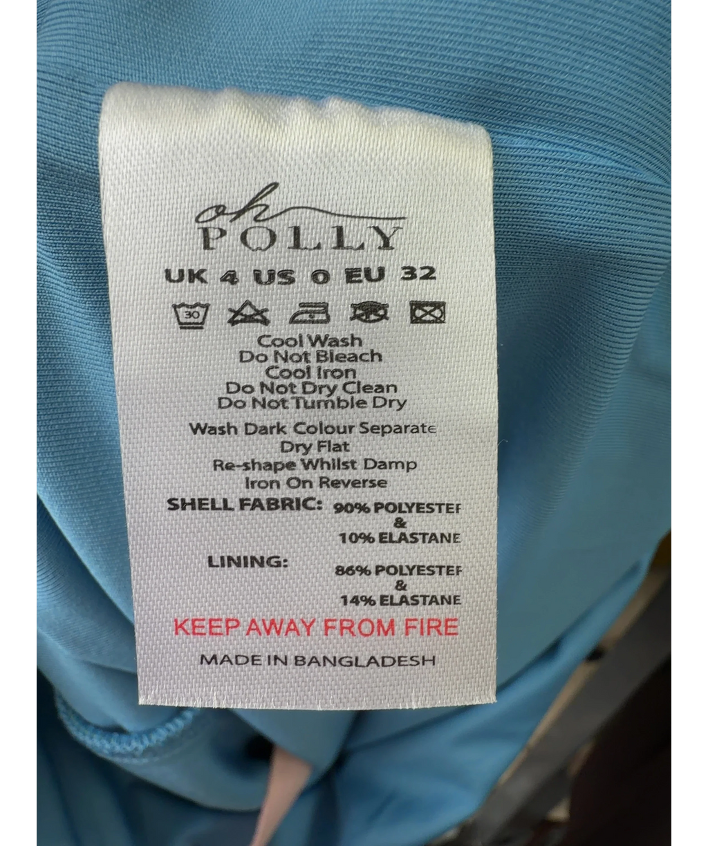 OH POLLY Blue Colour, size UK 4 — label