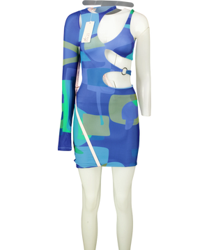 Oh Polly Blue Cut-Out Dress UK 4