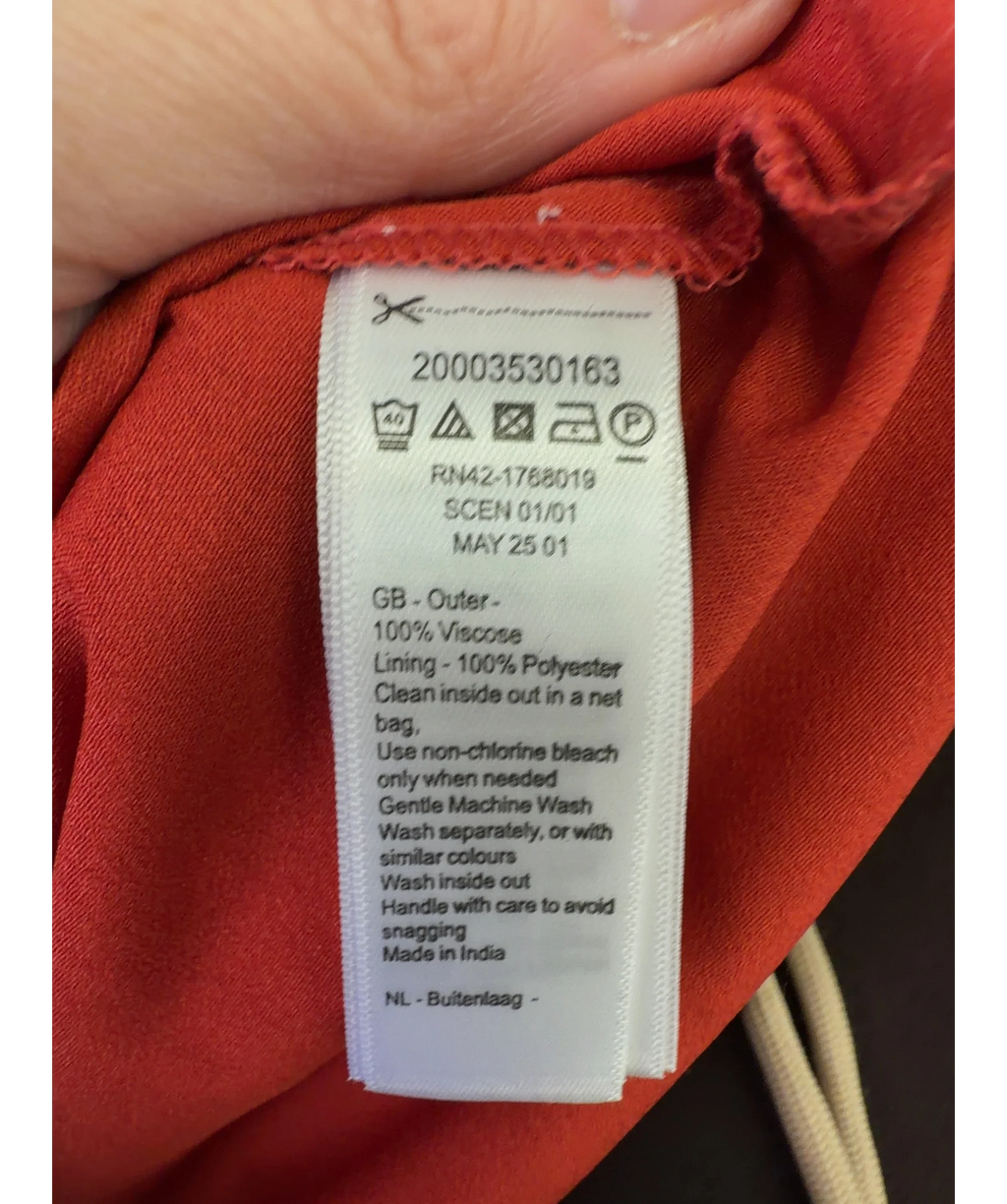 Monsoon Red Colour, size UK 8 — label