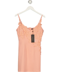 French Connection Pink ANTALAYA DARCIE CREPE DRESS, size UK 6 — front