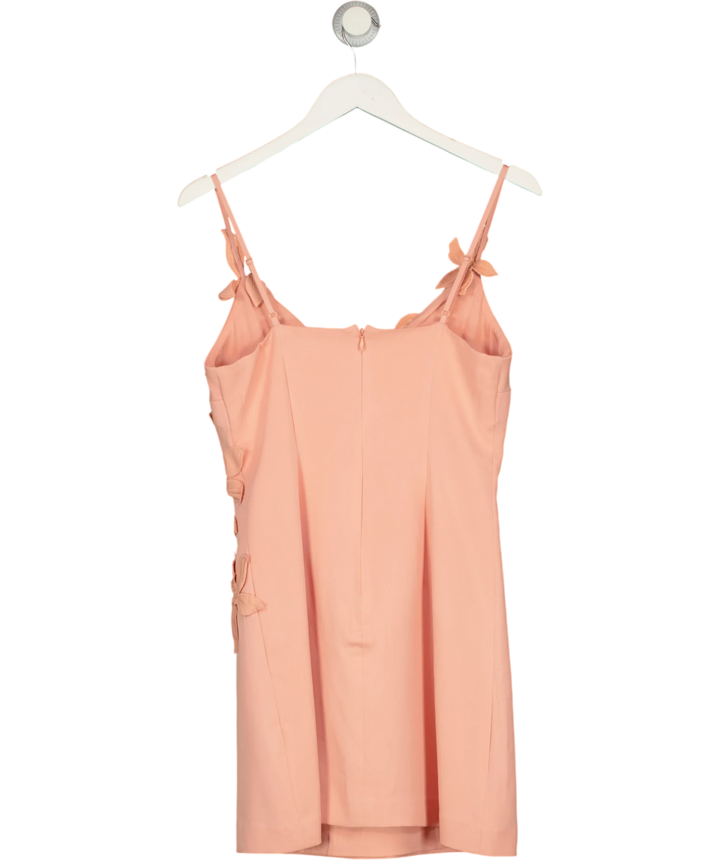French Connection Pink ANTALAYA DARCIE CREPE DRESS, size UK 6 — back