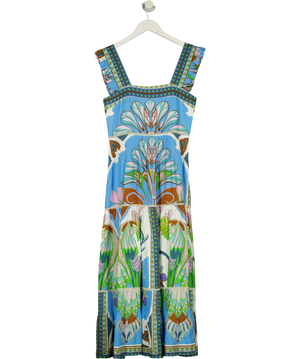 Lug Von Siga Sybill Printed Linen Midi Dress UK 10