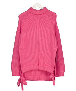 Ellery Wallerian Oversize Side Tie Turtleneck Pink M