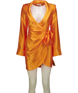 ASOS Orange Wrap Blazer Dress UK 6