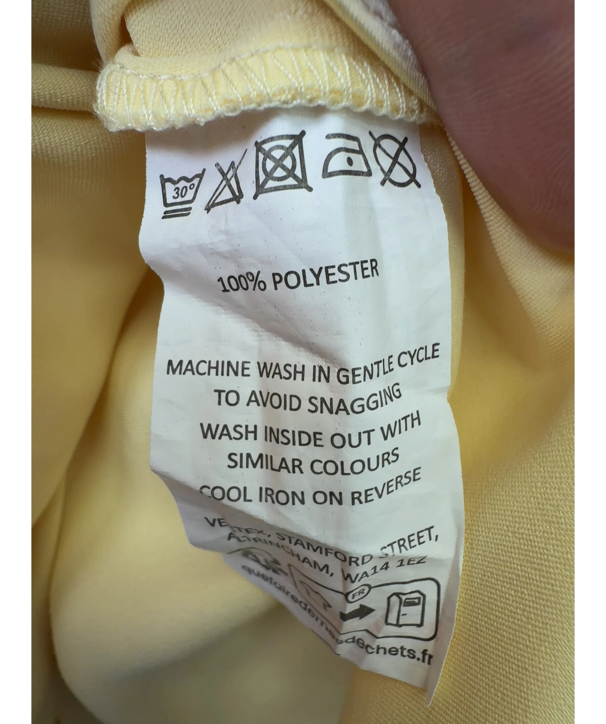 Six Stories Yellow Colour, size UK 8 — label