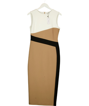 Karen Millen Compact Stretch Colourblock Tailored Pencil Dress UK 6