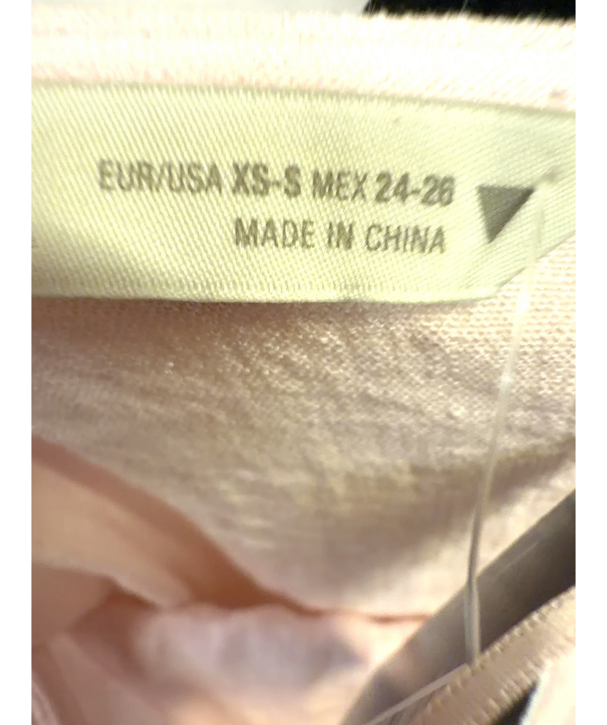 ZARA Pink Colour, size UK XS/S — care label