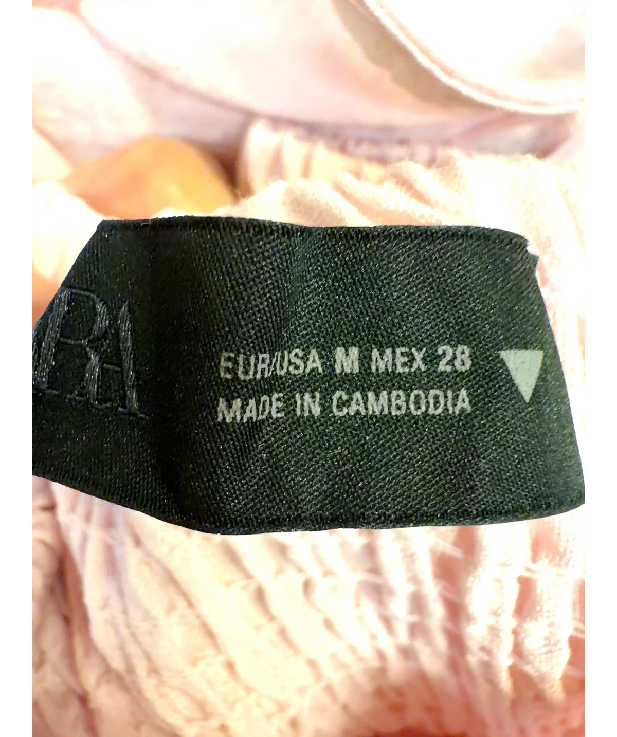ZARA Pink Colour, size UK XS/S — fabric detail
