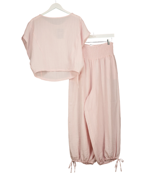 Zara Pink 2-piece Shirred Co-ord Set