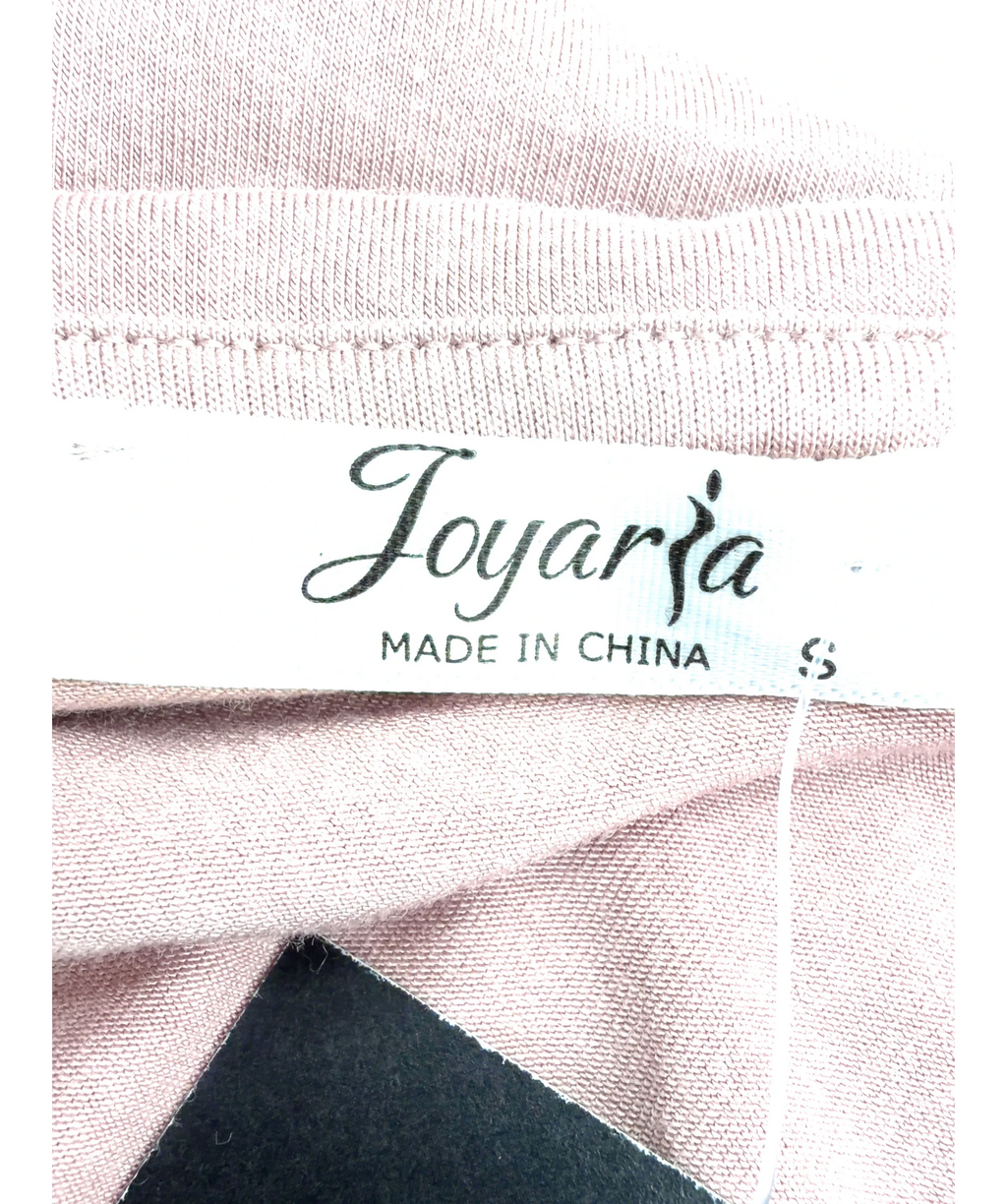 Joyaria Pink Women's Cooling Bamboo Viscose Pyjamas Short Sleeve Set, size UK S — detail