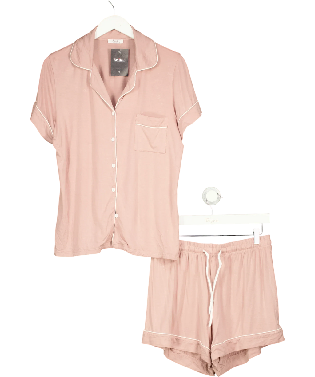 Joyaria Pink Women's Cooling Bamboo Viscose Pyjamas Short Sleeve Set, size UK S — front