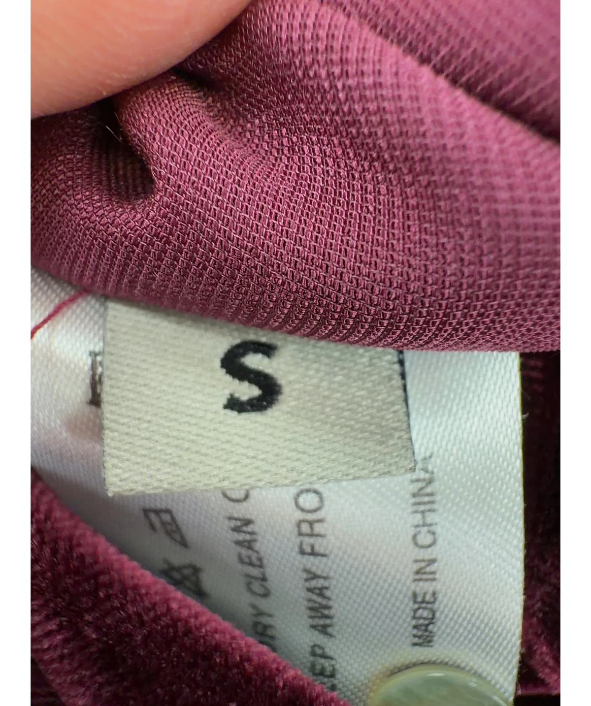 Asceno burgundy Colour, size UK S — care label