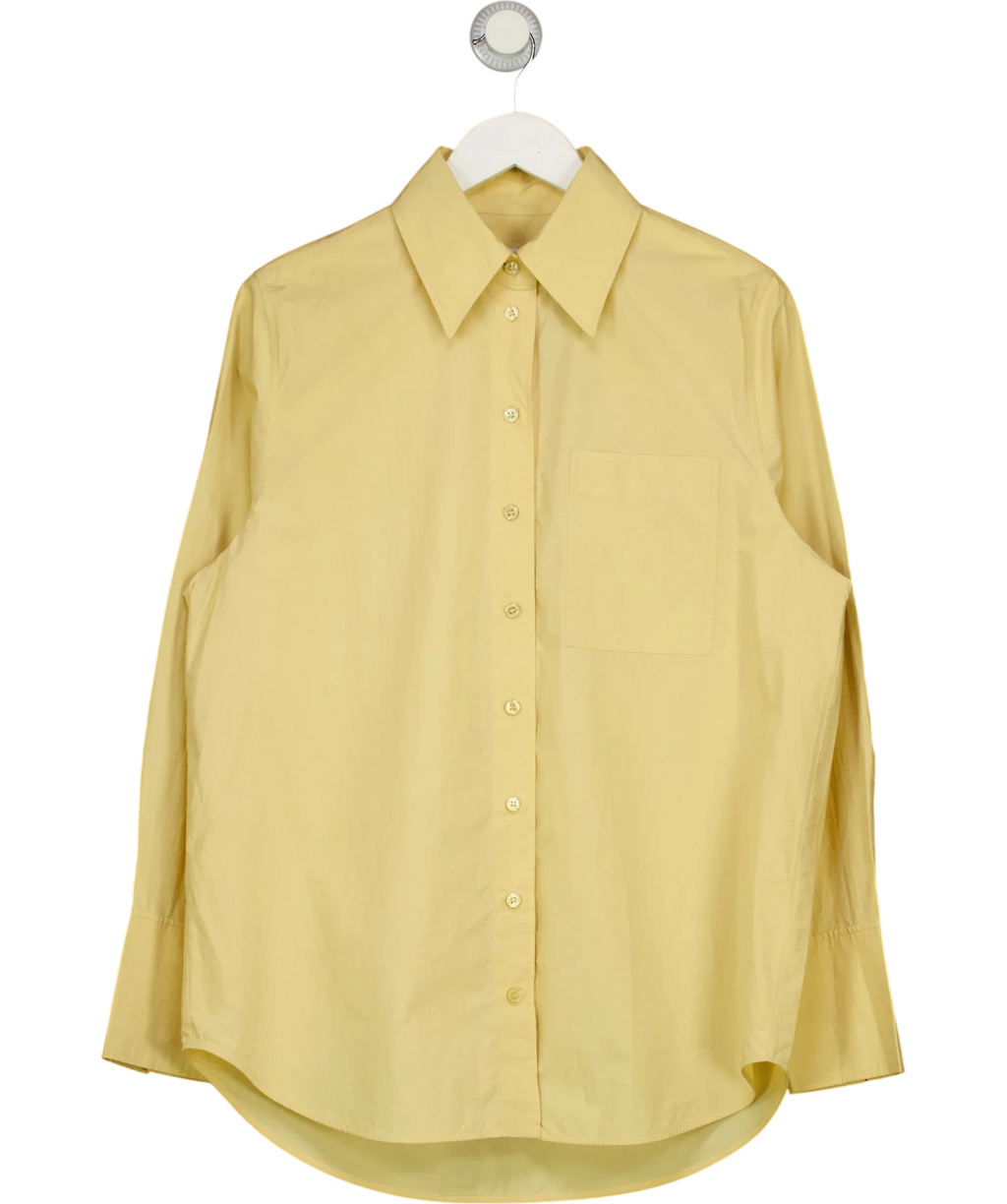 cos Yellow Relaxed Cotton Shirt, size UK 6 — front