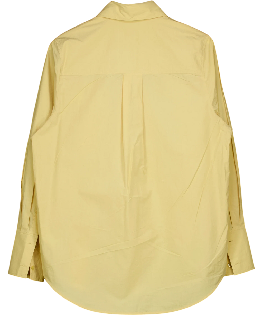 cos Yellow Relaxed Cotton Shirt, size UK 6 — back