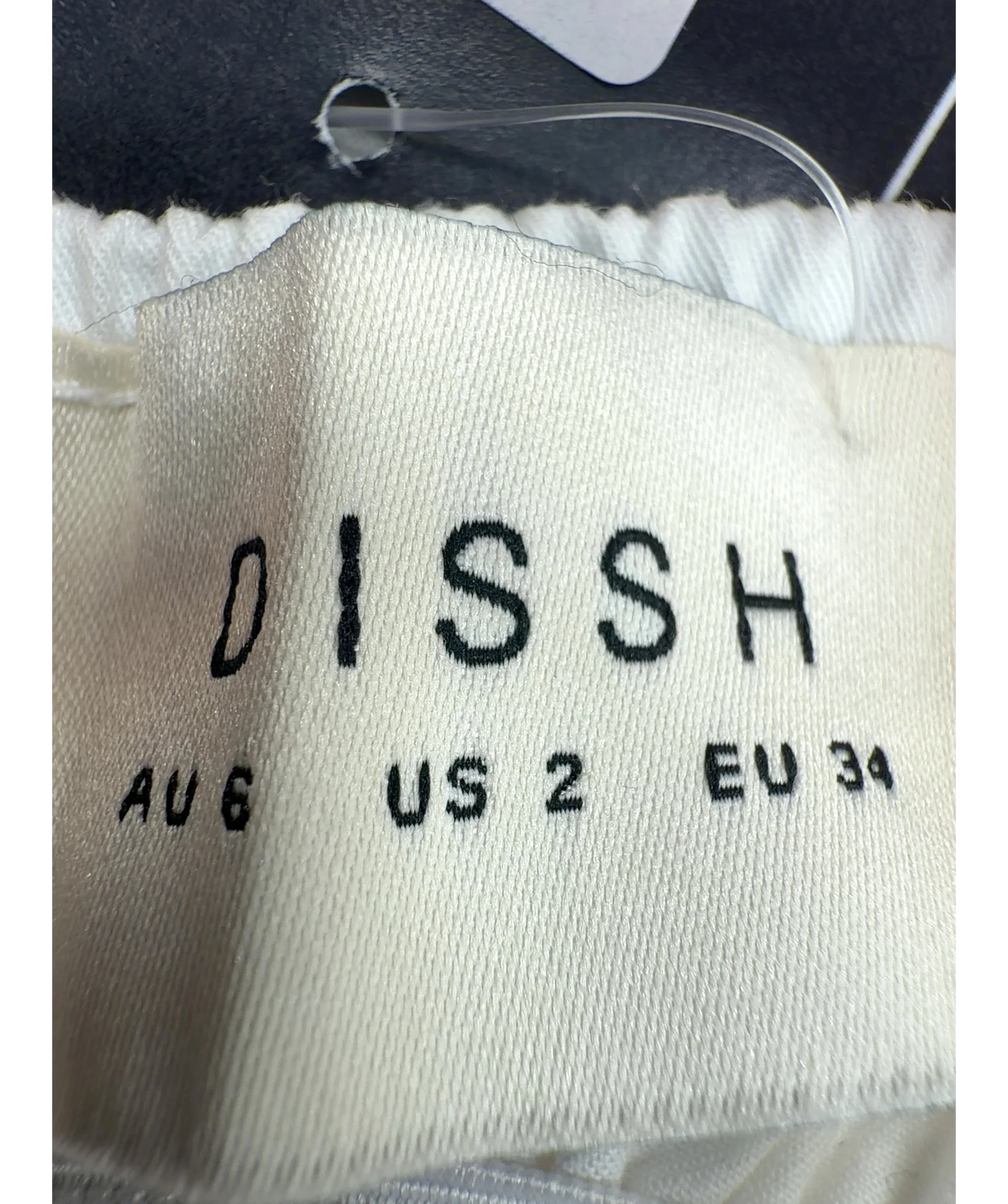 DISSH White Colour, size UK 6 — care label