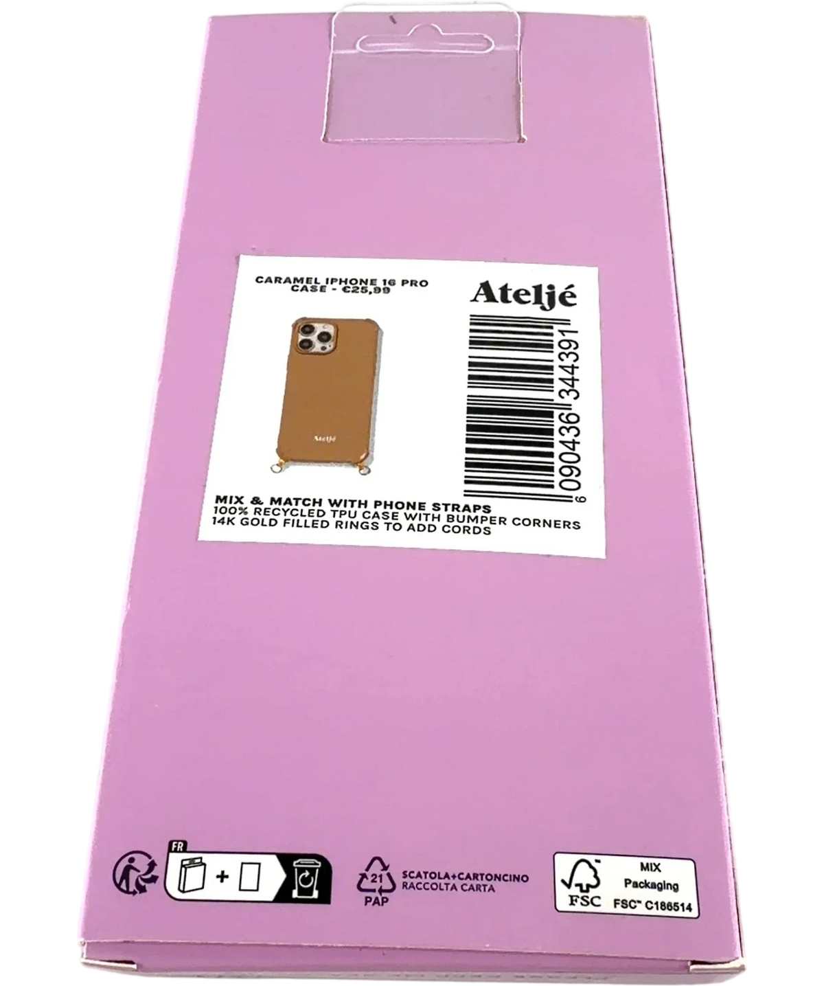 Ateljé Brown CARAMEL IPHONE 16 PRO CASE — back