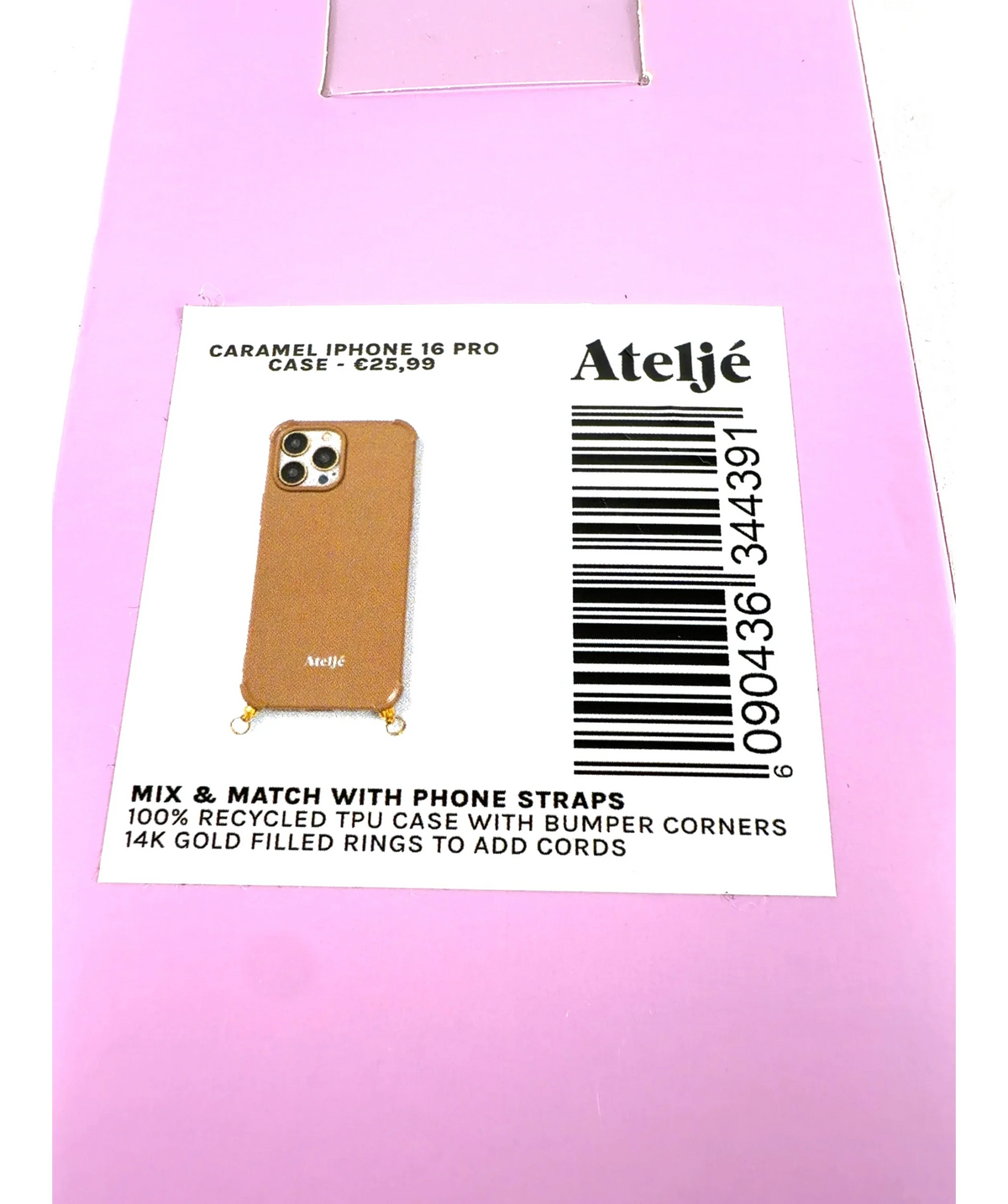 Ateljé Brown CARAMEL IPHONE 16 PRO CASE — care label