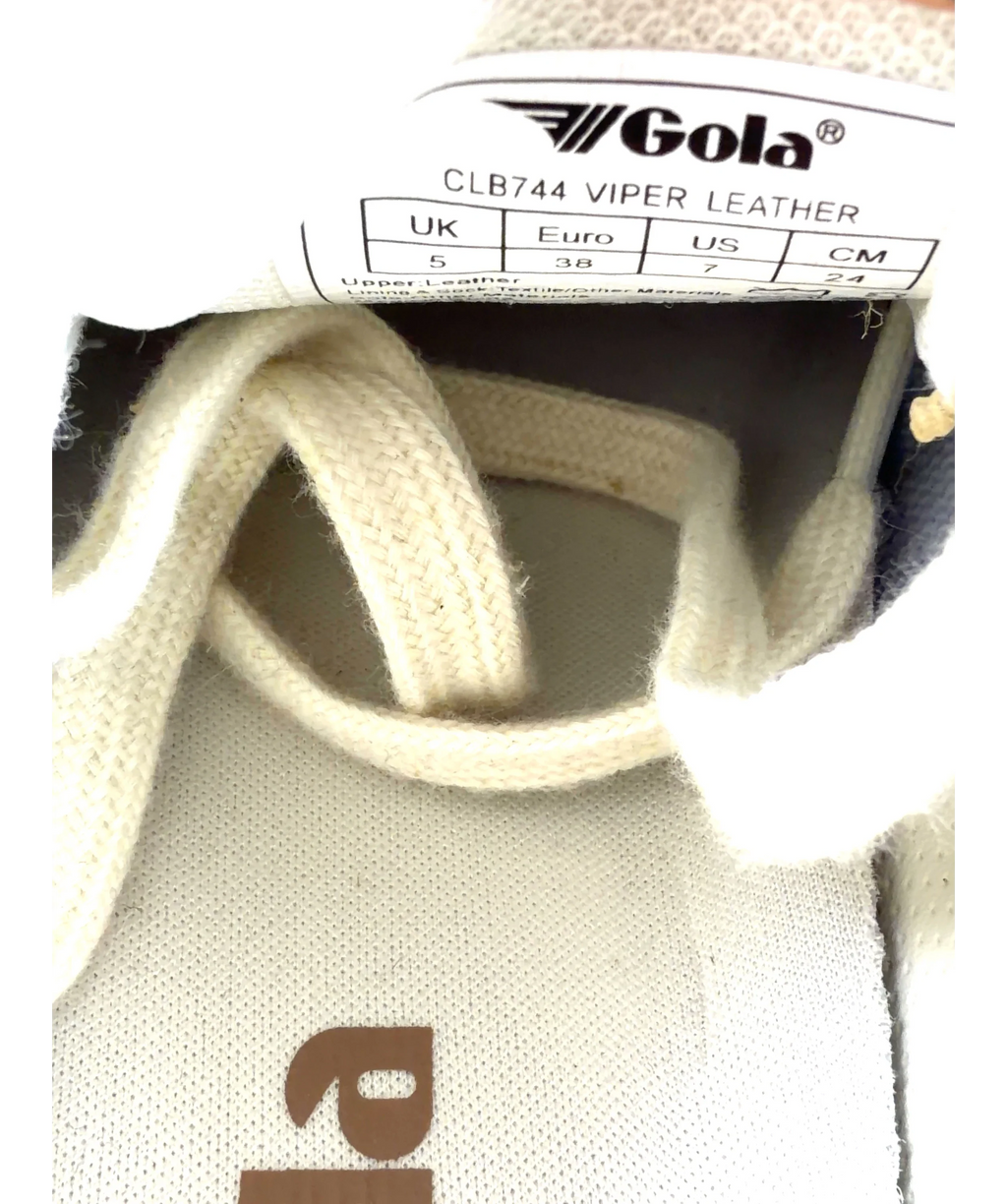 Gola White Viper Leather trainers, size UK 5 EU 38 👠 — fabric detail