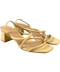 & OTHER STORIES Beige Strappy Block Heel Sandals, size UK 5 EU 38 👠 — front