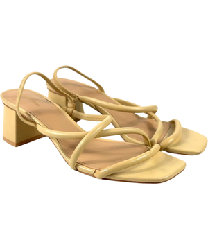 & Other Stories Strappy Block Heel Sandals Beige UK 5