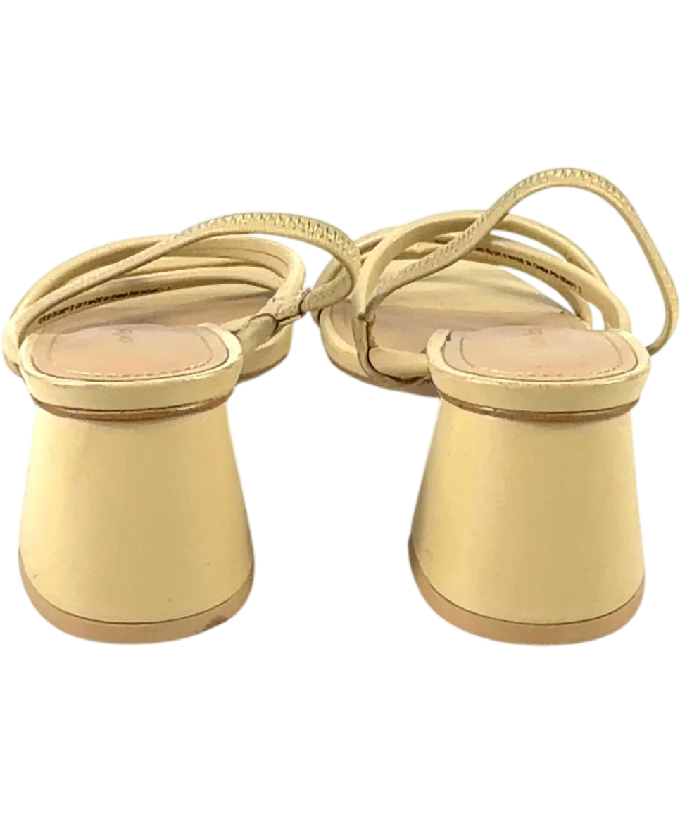 & OTHER STORIES Beige Strappy Block Heel Sandals, size UK 5 EU 38 👠 — back