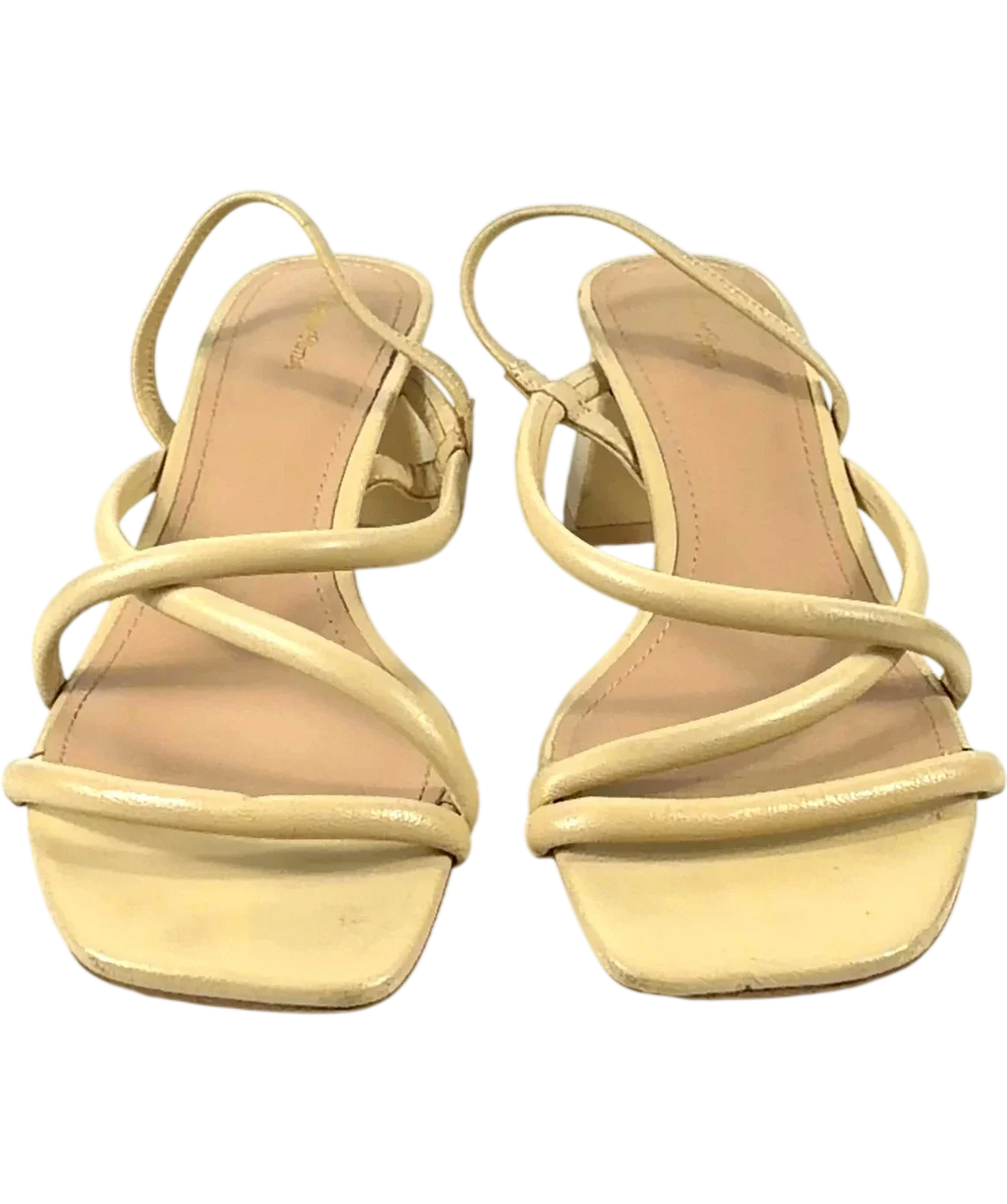& OTHER STORIES Beige Strappy Block Heel Sandals, size UK 5 EU 38 👠 — detail