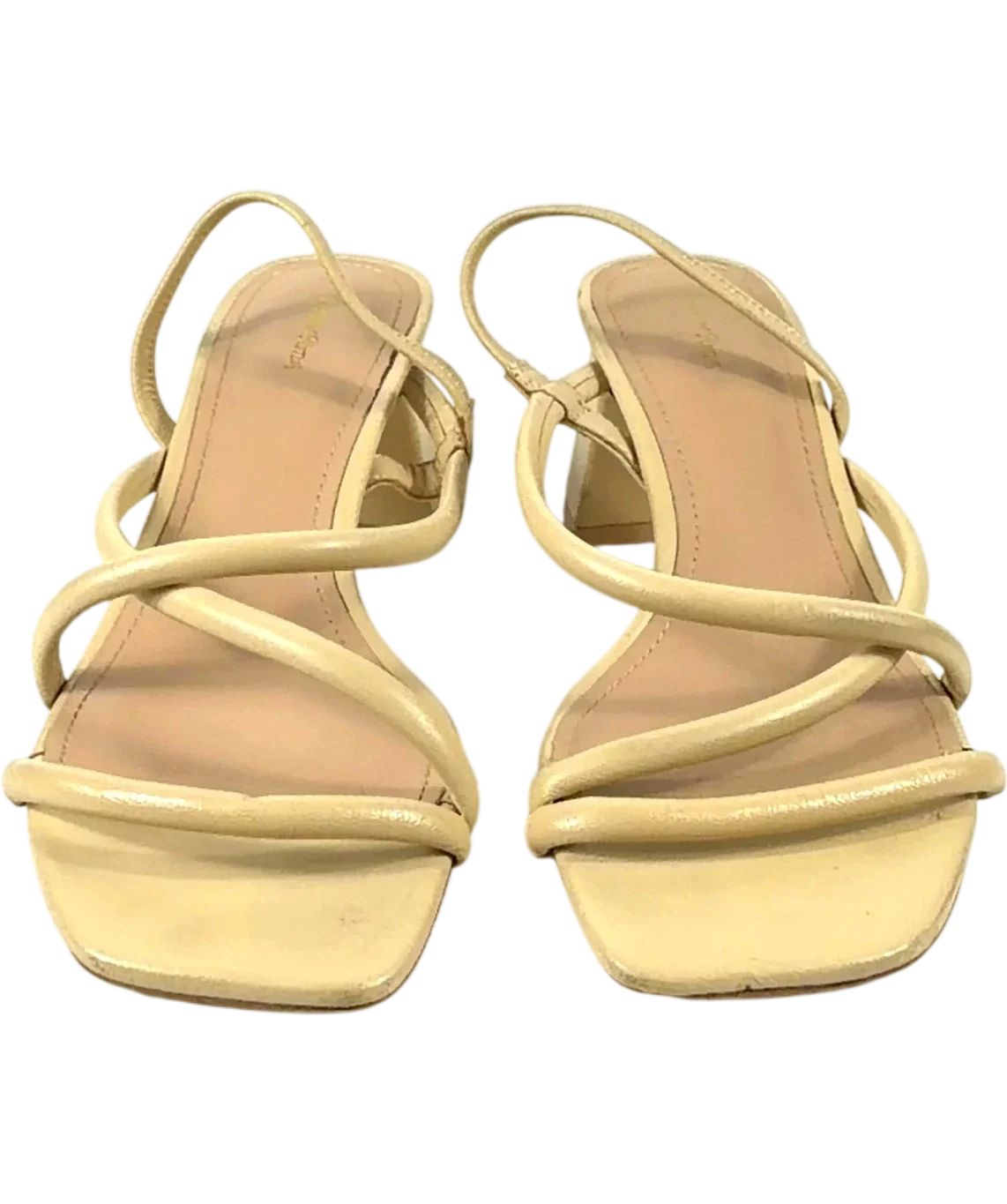 & OTHER STORIES Beige Strappy Block Heel Sandals, size UK 5 EU 38 👠 — detail