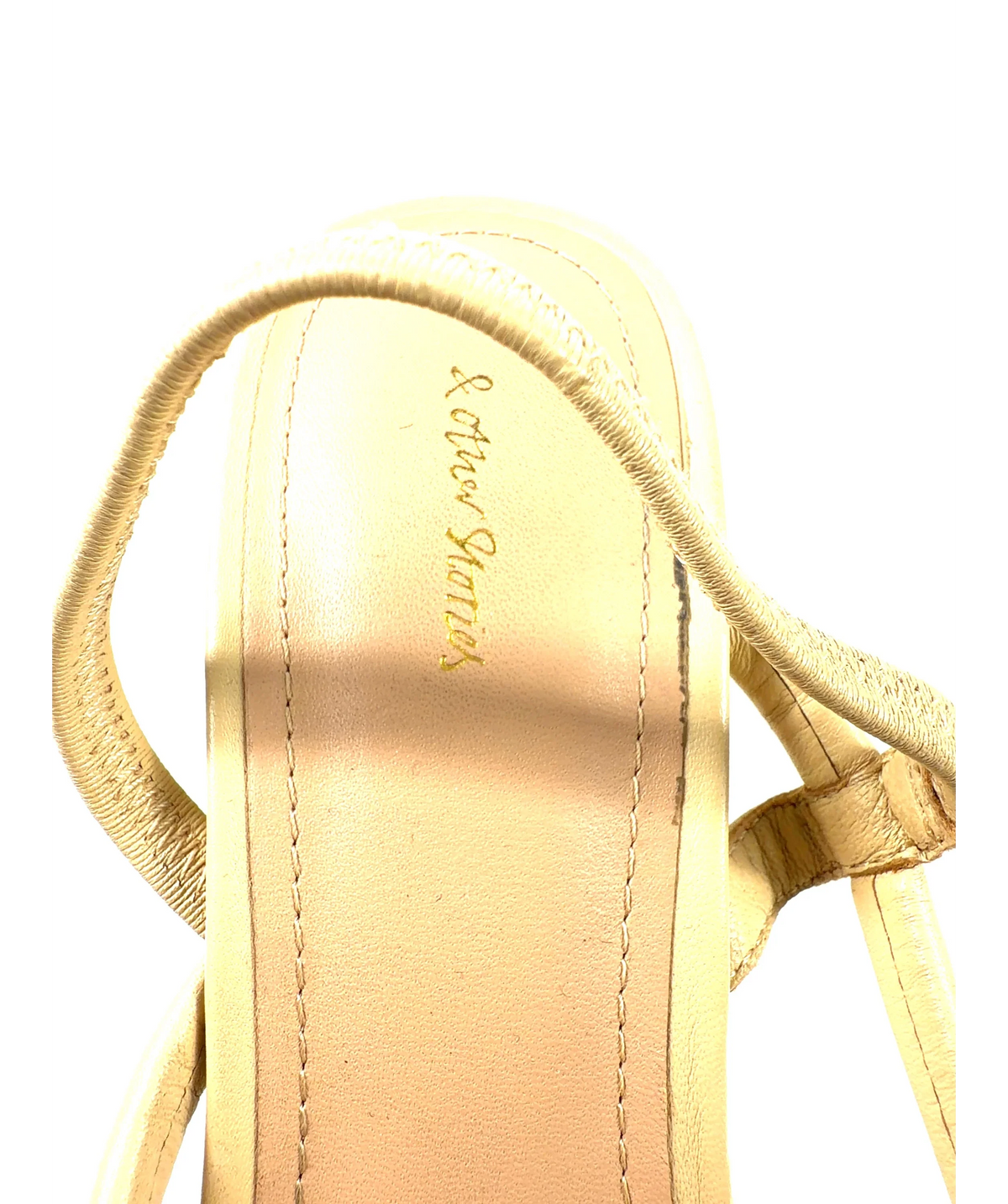 & OTHER STORIES Beige Strappy Block Heel Sandals, size UK 5 EU 38 👠 — care label