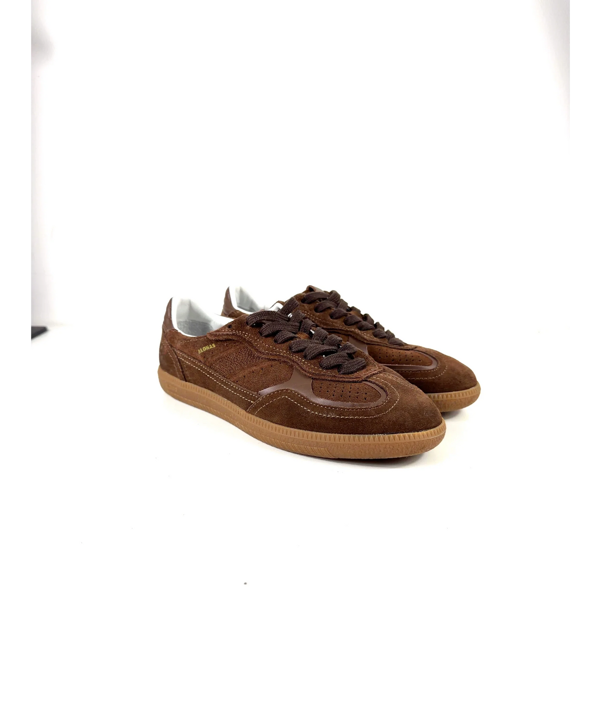 alohas Brown Rife Chocolate Brown Leather/Suede Sneakers, size UK 5 EU 38 👠 — additional view