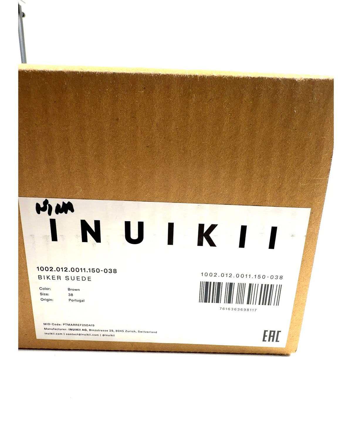 INUIKII Brown Biker Suede, size UK 5 EU 38 👠 — care label